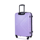 3 Piece Luggage Sets ABS Lightweight Suitcase with Two Hooks, Spinner Wheels, TSA Lock, (20/24/28), LIGHT PURPLE