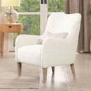 Nimbus - Curved Accent Chair - Ivory White by HouseOfZazla