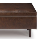 Shay - Large Square Coffee Table Storage Ottoman Mid-Century Style by Unique Piece Furniture