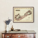 Vintage Map of Bermuda, 1823