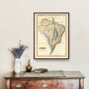 Vintage Map of Brazil 1823