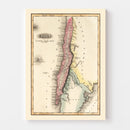 Vintage Map of Chile 1823