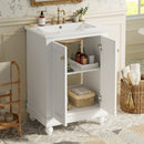 24 Inch Modern Bathroom Vanity Cabinet With Ceramic Sink by HouseOfZazla