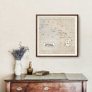 Vintage Map of Hawaii 1848