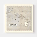 Vintage Map of Hawaii 1848