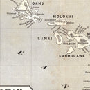 Vintage Map of Hawaii 1848