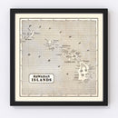Vintage Map of Hawaii 1848