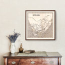 Vintage Map of South Africa, 1848