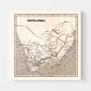 Vintage Map of South Africa, 1848