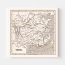 Vintage Map of China 1848