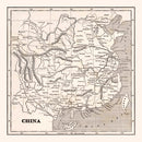 Vintage Map of China 1848