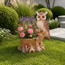 Decorative Owl Garden Planter Pot on Branch by HouseOfZazla