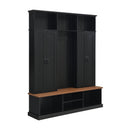 Entryway Hall Tree With Bench, 3 Top Cubbies & Bottom Storage Space