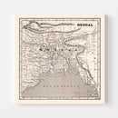 Vintage Map of Bengal, 1848