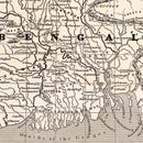 Vintage Map of Bengal, 1848