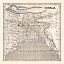 Vintage Map of Bengal, 1848