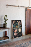 Golden Dragonfly: Dark Floral Baroque Canvas Wall Art