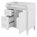 Bathroom Vanity With 2 Drawers And Tip-Out Drawer, Storage Cabinet by Unique Piece Furniture