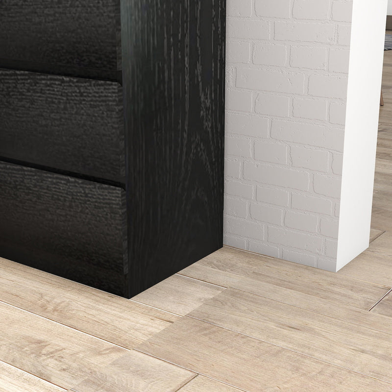 4 Drawer Dresser,Modern Storage Chest of Drawers,31.5In Black Dresser for Closet with Handle-Free Design, Closet Chests Organizer for Bedroom, Living Room,Black