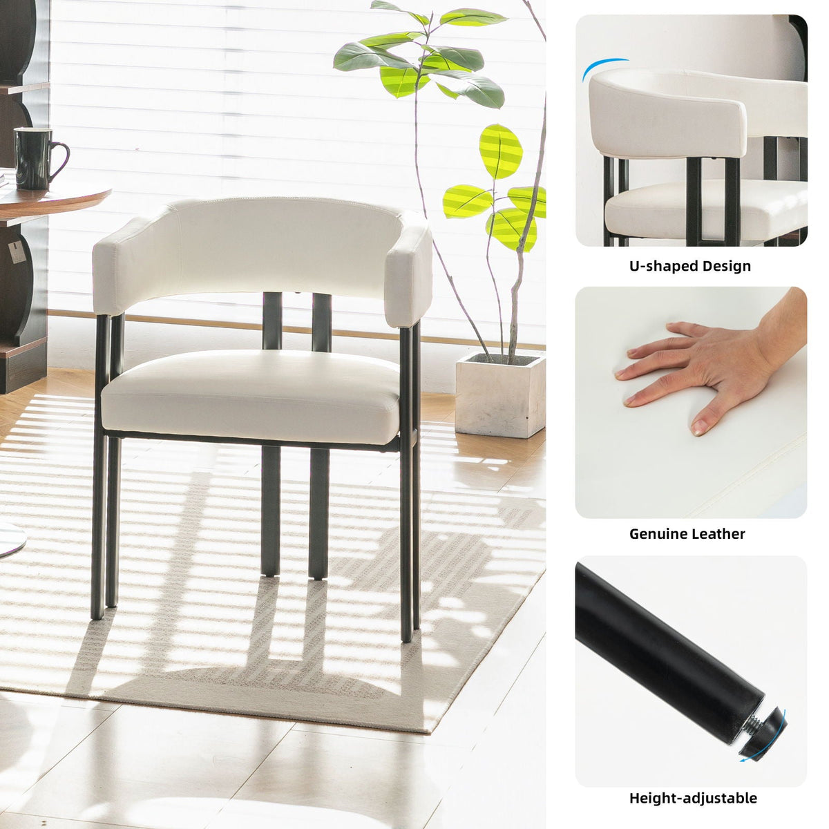 Modern Dining Upholstered Barrel Chair With Curved Back And Armrests, photo 15 of 23