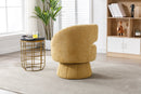 360 Degree Swivel Cuddle Barrel Accent Chairs, Round Armchairs with Wide Upholstered, Fluffy Fabric Chair for Living Room, Bedroom, Office, Waiting Rooms