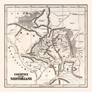 Vintage Map of Country of the Nestorians, 1848