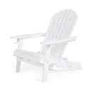 Zenithia Outdoor Foldable Adirondack Chair with 2 Cup Holders, White