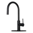 Copper Pull Out Kitchen Faucet with Deck Plate, Single Level Solid Brass Kitchen Sink Faucets with Pull Down Sprayer-AK96416C