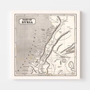 Vintage Map of Syria 1848