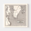 Vintage Map of Greenland 1848