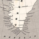 Vintage Map of Greenland 1848