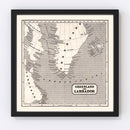 Vintage Map of Greenland 1848