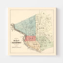 Vintage Map of Reading, Pennsylvania 1860