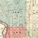 Vintage Map of Reading, Pennsylvania 1860