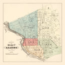 Vintage Map of Reading, Pennsylvania 1860