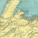 Vintage Map of Newfoundland Canada, 1924