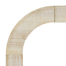 Mirod 52' Wood Console Table with Curved Edge, Natural Texture, Perfect for Entryways and Living Rooms