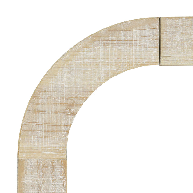 Mirod 52' Wood Console Table with Curved Edge, Natural Texture, Perfect for Entryways and Living Rooms