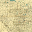 Vintage Map of Alberta Canada, 1924