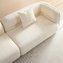 Sectional Sofa With Durable Fabric, Solid Wood Frame, And High Density Sponge Fill by HouseOfZazla