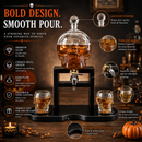 Skull Skeleton Wine & Whiskey Globe Decanter Set - 850 mL