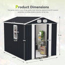Campcraft 8x6 FT Outdoor Metal Storage Shed by HouseOfZazla