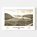 Vintage Map of Hallstead, Pennsylvania 1887