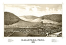 Vintage Map of Hallstead, Pennsylvania 1887
