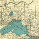 Vintage Map of Ontario Canada, 1924