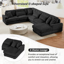 Oversized Sectional Sofa U - Shaped Sofa Couch Modern Sofa Upholstered In Soft With A Chaise Lounge For Living Room by HouseOfZazla
