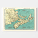 Vintage Map of Nova Scotia, 1924