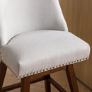 Counter Height Swivel Barstools, 26'' H Seat Height Upholstered Bar Stools (Set of 2), Fabric by HouseOfZazla