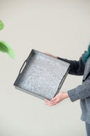 Decorative Galvanized Nesting Trays (Set of 3) - Gray by HouseOfZazla