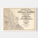 Vintage Map of Sonoma County, California 1900